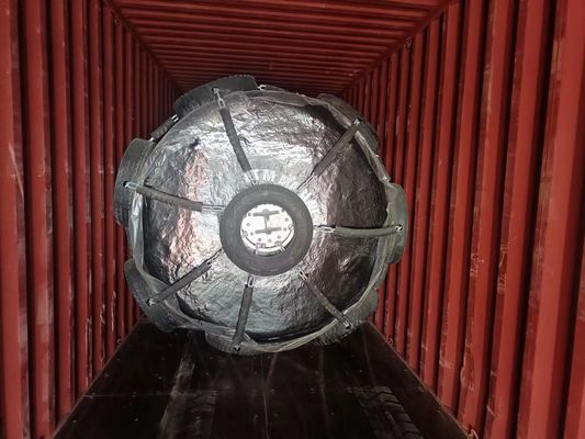 গুণ চেইন নেট 70kg/M³ ঘনত্ব 19mm পলিউরিয়া পুরুত্ব সহ 2X4m ফোম ভর্তি ফেন্ডার কারখানা