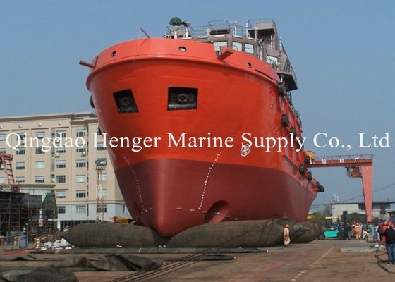 গুণ ISO 14409 Certified Marine Rubber Airbag with 80kpa Working Pressure and Natural Rubber Material কারখানা