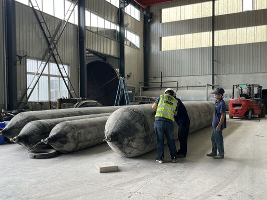 গুণ Anti Corrosion Marine Rubber Airbag for Long Term Saltwater Service with 0.8-3 M Diameter কারখানা