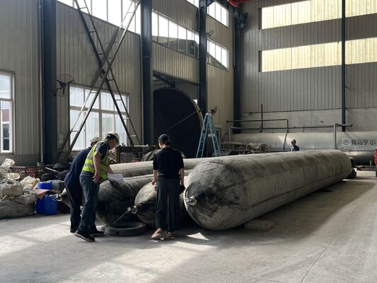 গুণ Marine Rubber Airbag with High Grip Surface Pattern for Stable Shipyard Positioning in 0.8-3 M Diameter and 4-25 M Length কারখানা