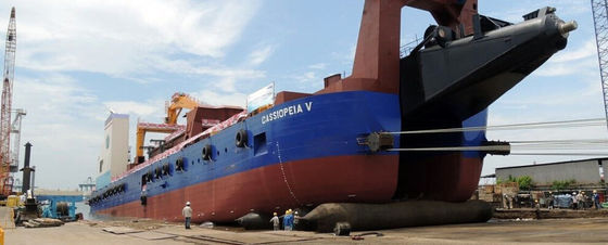 গুণ জাহাজ চালু করার জন্য হেভি ডিউটি ​​D1.0m*L10m Inflatable মেরিন এয়ারব্যাগ কারখানা