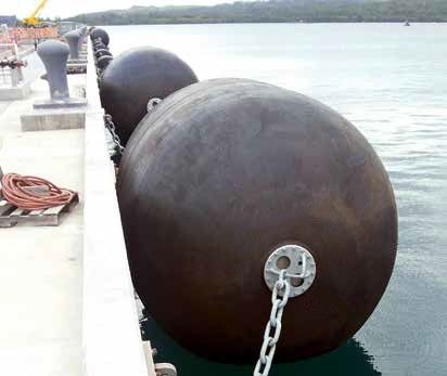 গুণ ইয়োকোহামা ফেন্ডার 50Kpa 80Kpa টায়ার চেইন নেট বায়ুসংক্রান্ত রাবার ফেন্ডার কারখানা