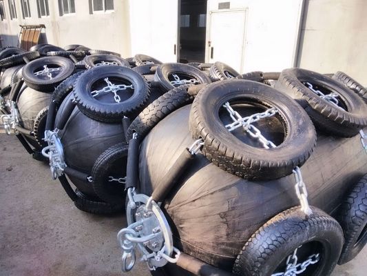 গুণ চেইন নেট সহ ইনফ্ল্যাটেবল ফ্লোটিং ইয়োকোহামা বায়ুসংক্রান্ত সামুদ্রিক রাবার ফেন্ডার কারখানা