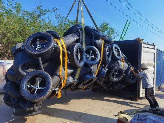 গুণ চেইন নেট সহ সামুদ্রিক ফেন্ডার ইনফ্ল্যাটেবল ফ্লোটিং ইয়োকোহামা বায়ুসংক্রান্ত রাবার ফেন্ডার কারখানা