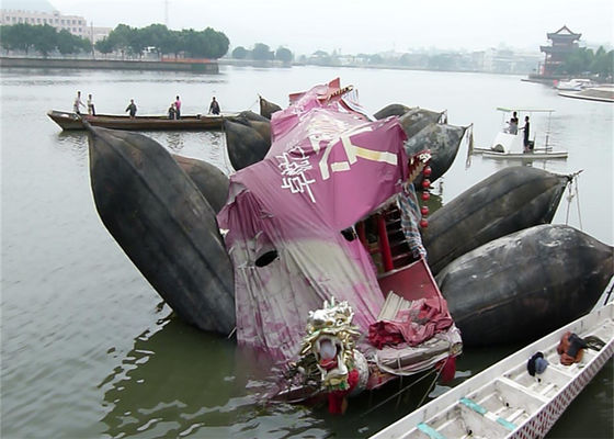গুণ ISO 14409 Certified Pneumatic Rubber Fender - Natural Rubber Marine Airbag with 80kpa Working Pressure কারখানা