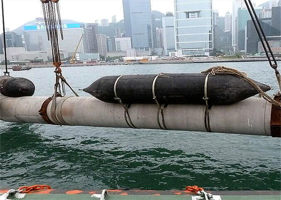 গুণ ISO 14409 Certified Pneumatic Rubber Fender - Natural Rubber Marine Airbag with 80kpa Working Pressure কারখানা