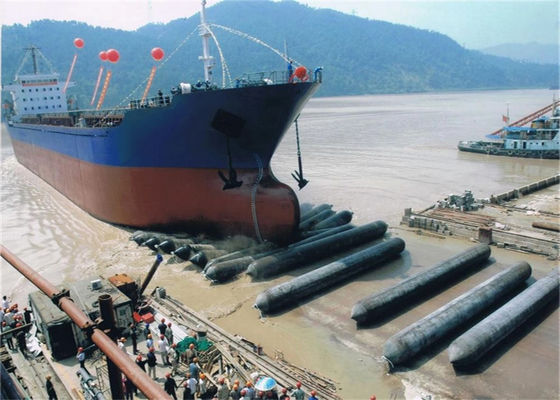 গুণ ISO 14409 Certified Pneumatic Rubber Fender - Natural Rubber Marine Airbag with 80kpa Working Pressure কারখানা