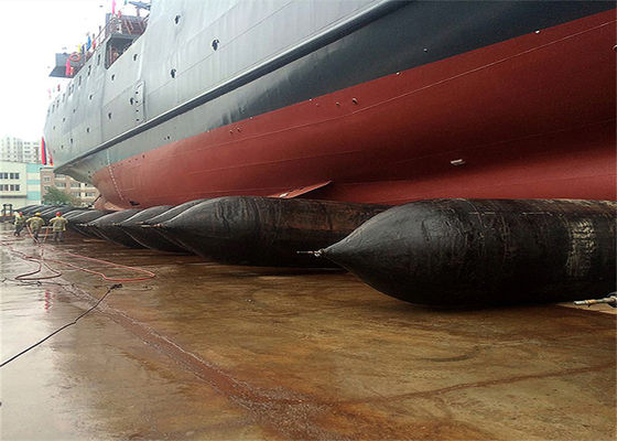 গুণ Heavy-Duty Marine Rubber Airbag with 4-12 Layers, 0.8-3 M Diameter and Repair Kit for Ship Launching কারখানা