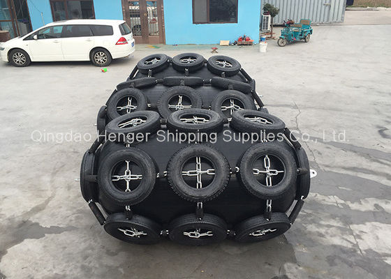 গুণ মেরিন 50Kpa Pneumatic Rubber Fender With Tyre কারখানা
